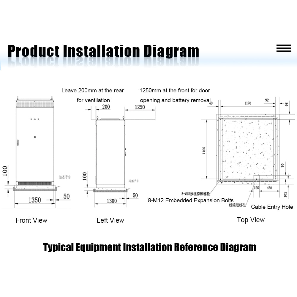 HV SYSTEM BESS 200KWH 215kwh battery pack 768 volt 280Ah Industrial Commercial Outdoor Cabinet