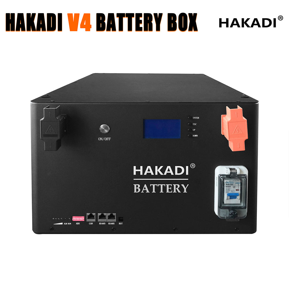 EU STOCK: HAKADI DIY BOX KIT Stackable 16S 48V 51.2V 15kwh LiFePO4 280Ah/302Ah Cell With Bluetooth 200A Smart BMS