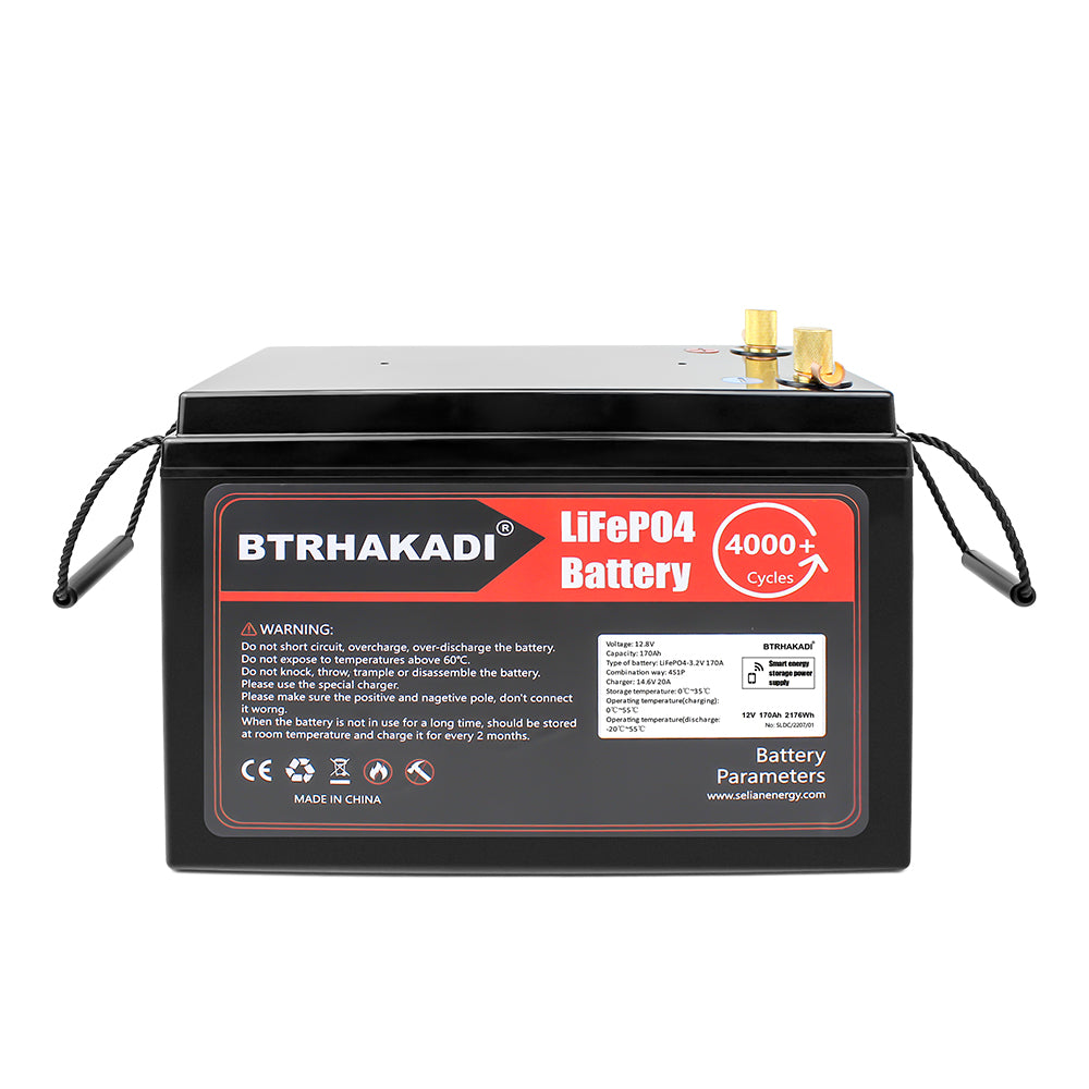 Eu Stock Lifepo4 12V For Sale 170A Lfp Pack Built-In Smart Bms Bluetooth With 20A Charger For Boat Ups Battery Lifepo4