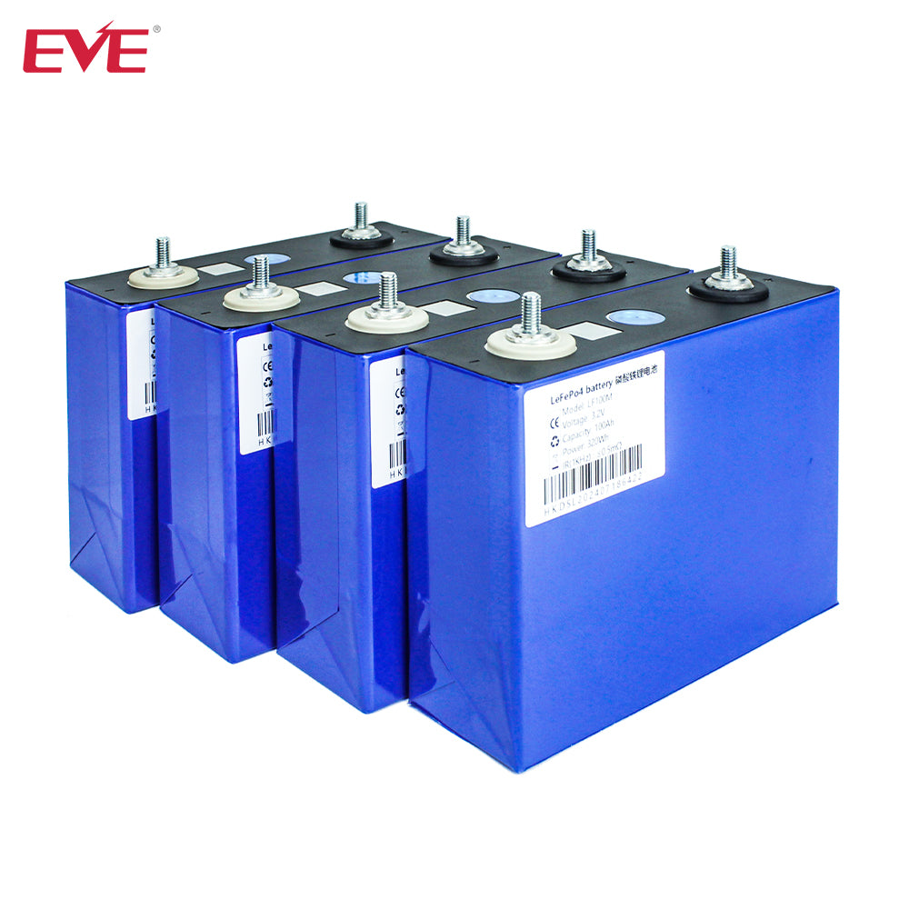 EVE 3.2V 100LA Grade A lifepo4 Battery Prismatic Rechargeable Cells for 12v 100A 24V 48V 5KWH