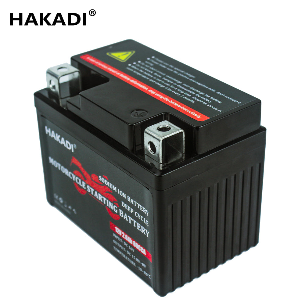 HAKADI Sodium ion Battery Pack 12V2.6A 80CCA Starting Power for Motor