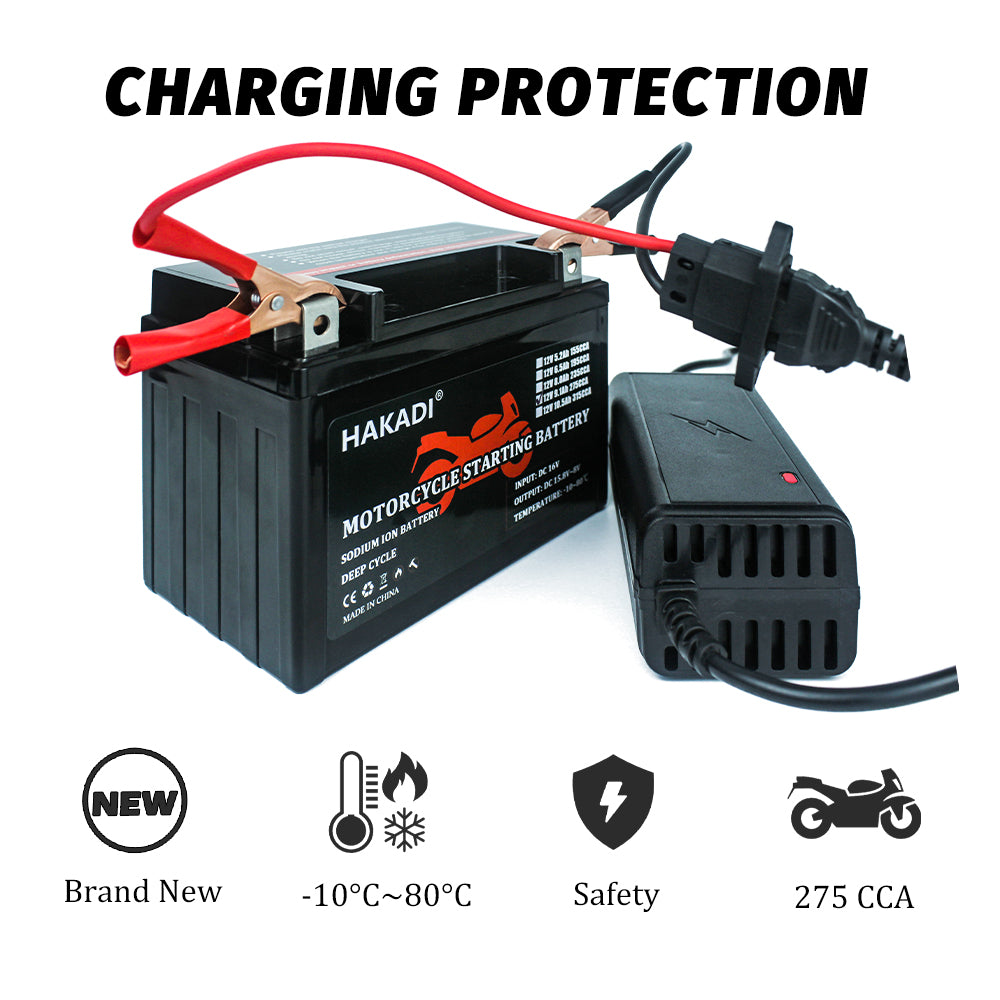 HAKADI 12V 10.4A Sodium-ion Battery for 315CCA Motor Starting power