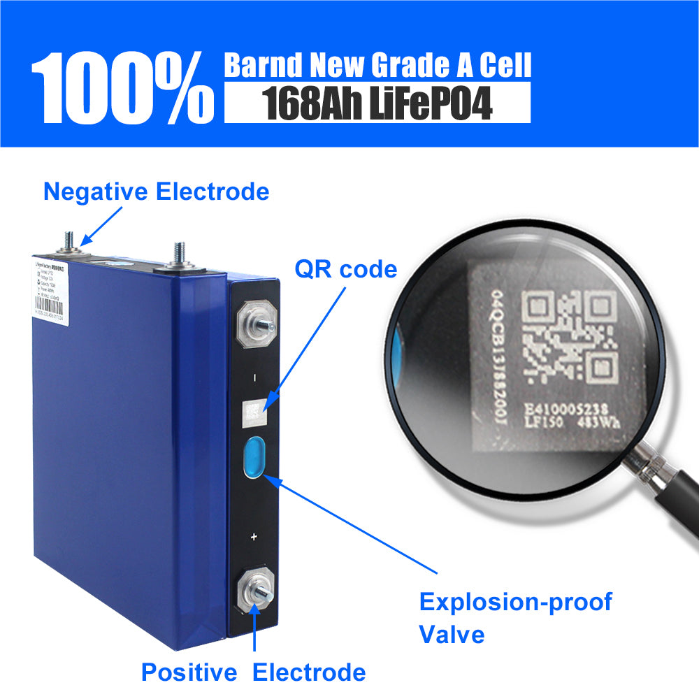New EVE LF168 3.2V 168Ah Lifepo4 Battery Grade A 5000 Cycles for EV Golf Car Forklift