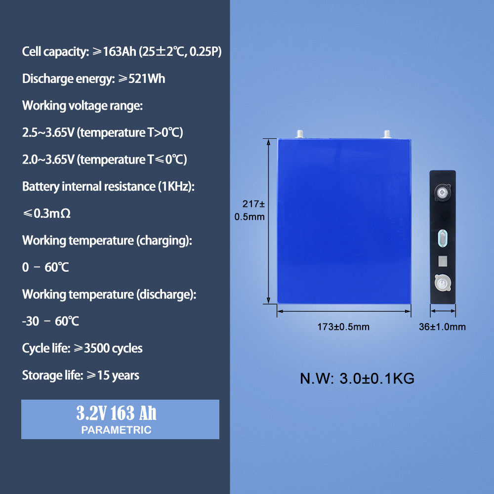 HAKADI Marine Battery CALB 163A 3.2v Lithium ion Battery Lifepo4 Cells Rechargeable Deep Cycles
