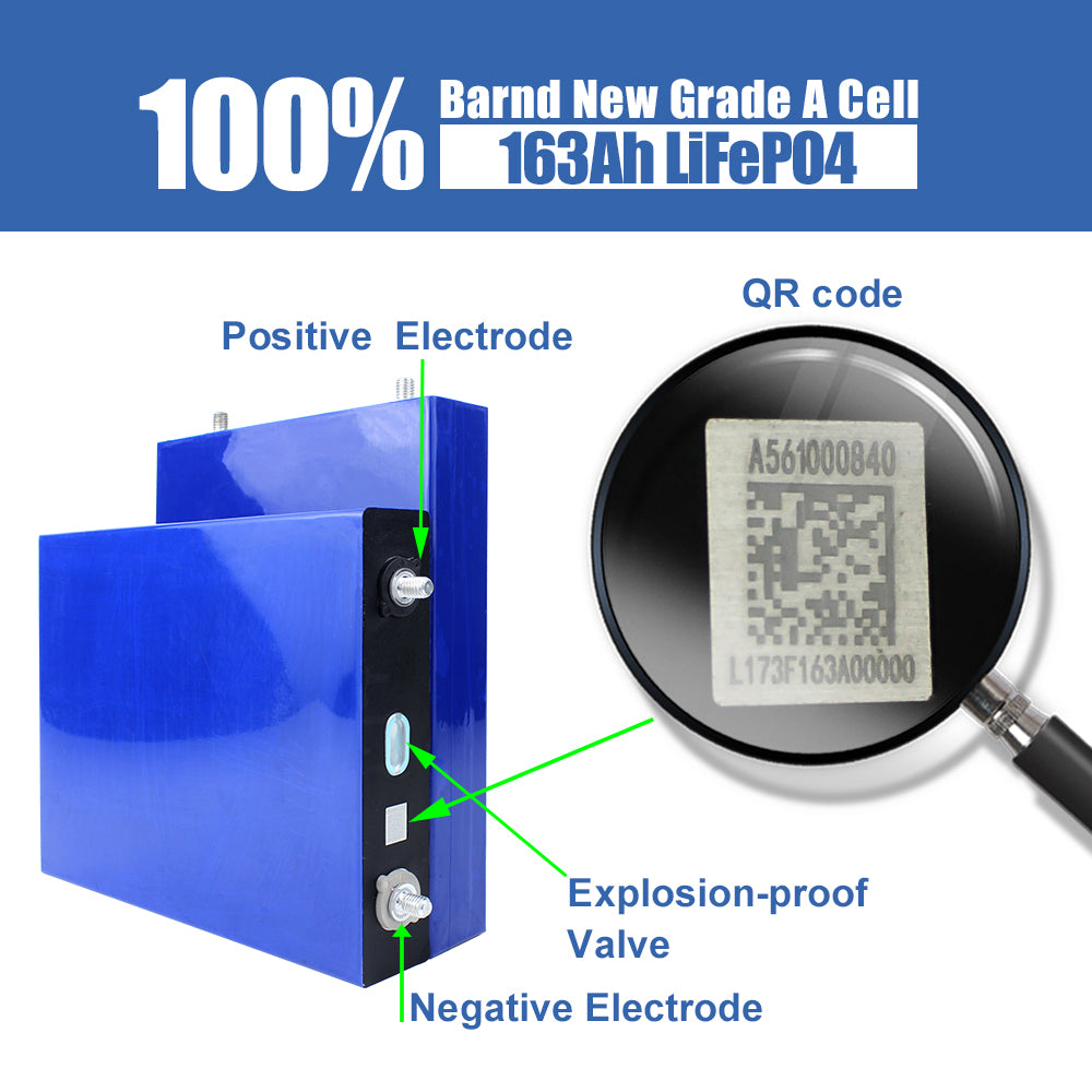 HAKADI Marine Battery CALB 163A 3.2v Lithium ion Battery Lifepo4 Cells Rechargeable Deep Cycles