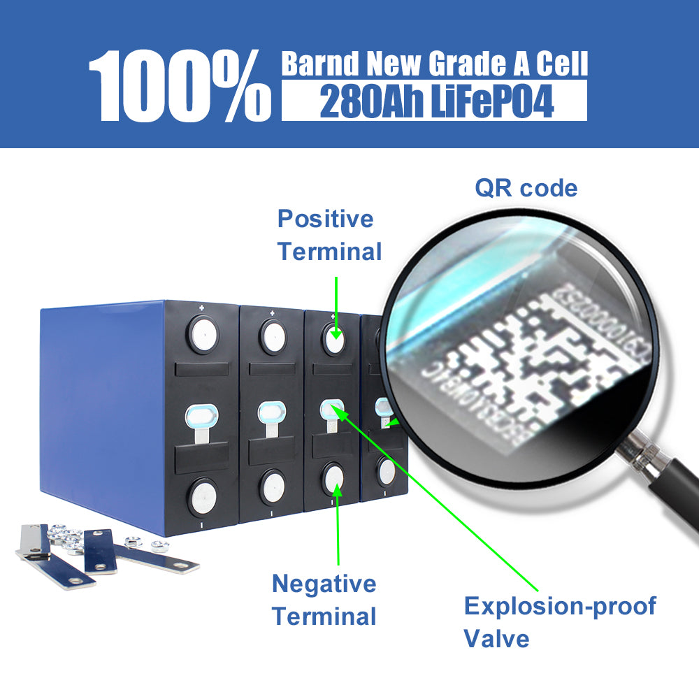 Hakadi Lifepo4 CALB 3.2V 280Ah Grade A for Energy Hybrid Home Applicant 15kwh System Solay Battery, for Transportation Telem