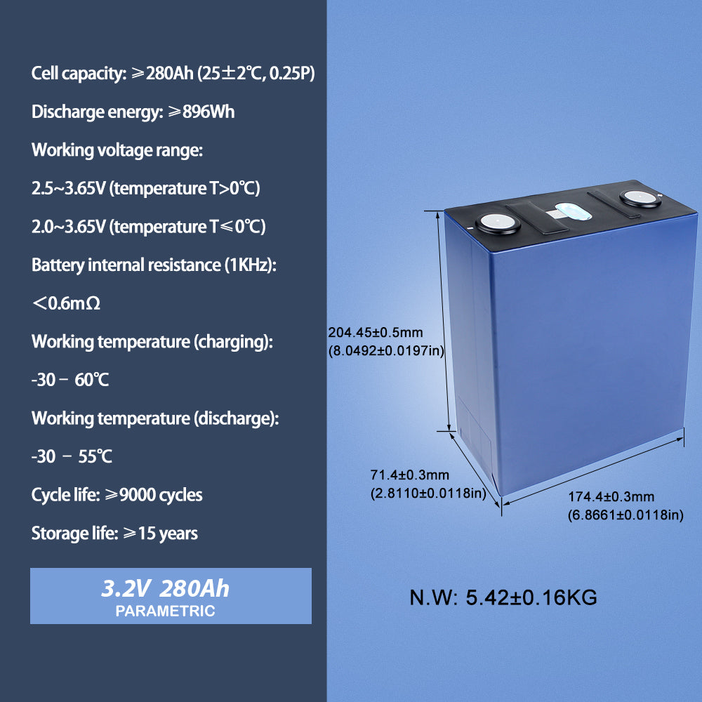 Hakadi Lifepo4 CALB 3.2V 280Ah Grade A for Energy Hybrid Home Applicant 15kwh System Solay Battery, for Transportation Telem