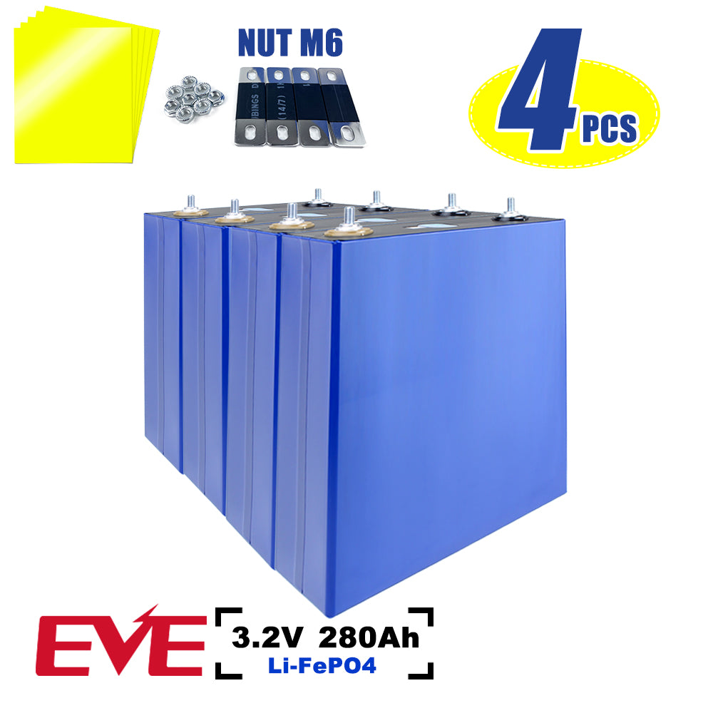 EVE LF280K V1 Grade A HAKADI Wholesale Lifepo4 Cells in EU/USA/CHINA for 48V 51.2V 15Kwh Home Energy Hybrid Inverter Deye