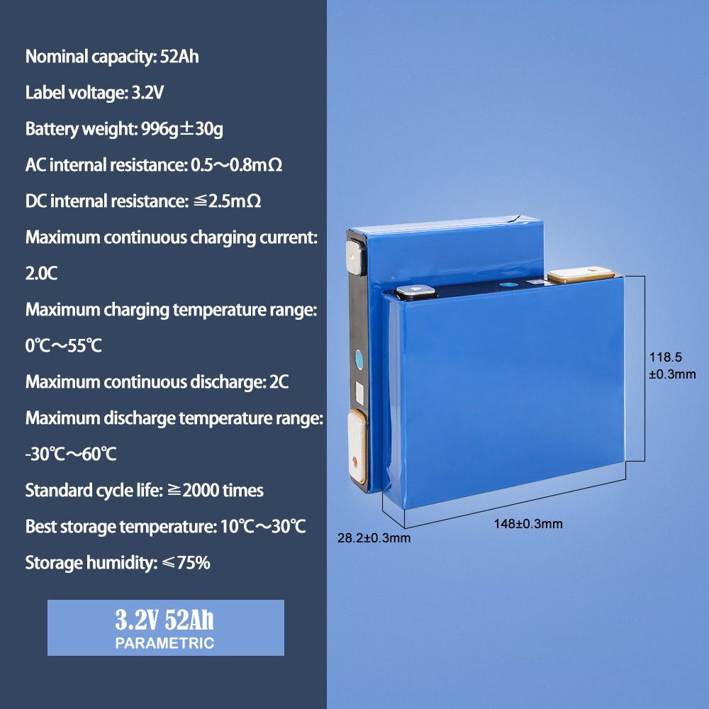 Best Selling Gotion 3.2v 52A Brand New A+ Lifepo4 Battery Good for E-bike EV RV Golf Car DIY Battery Pack