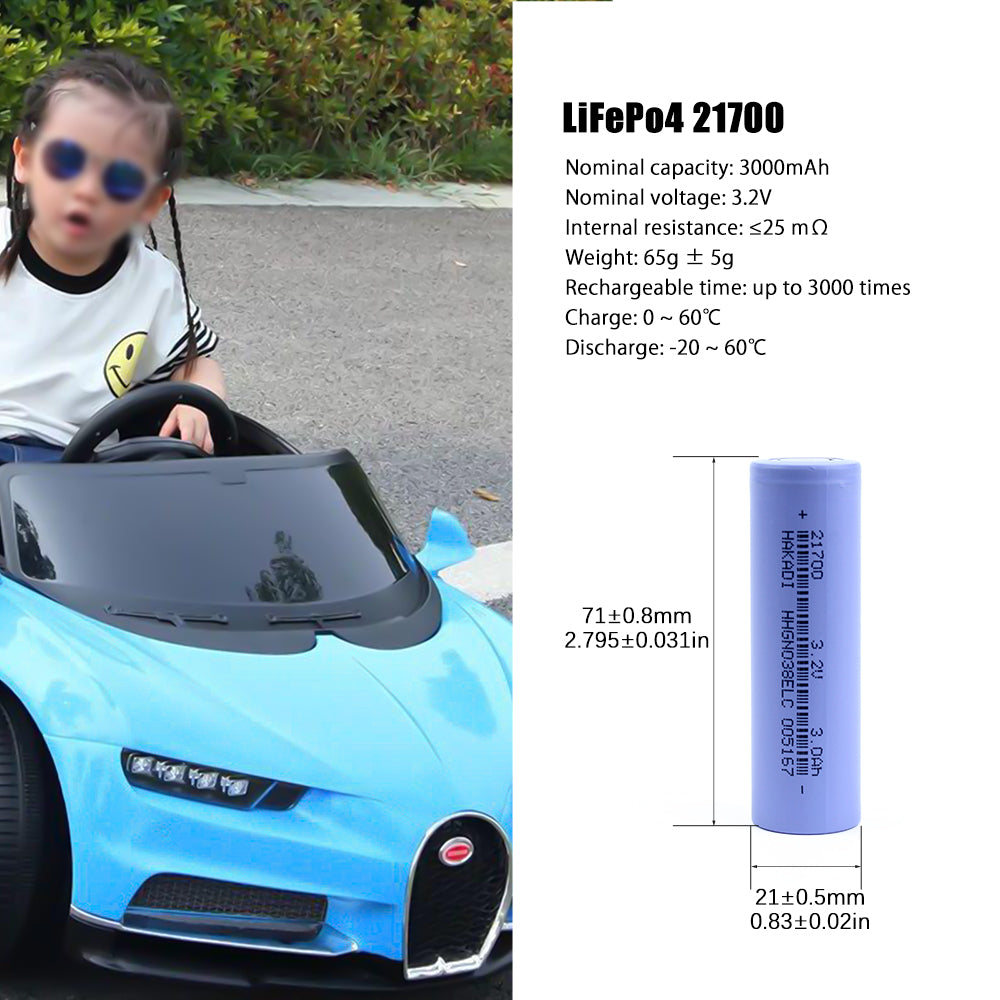HAKADI Lifepo4 21700 3.2V 3000mAh 3C-5C Discharge Rechargeable Battery CellDIY 12V 24V 48V Energy Storage