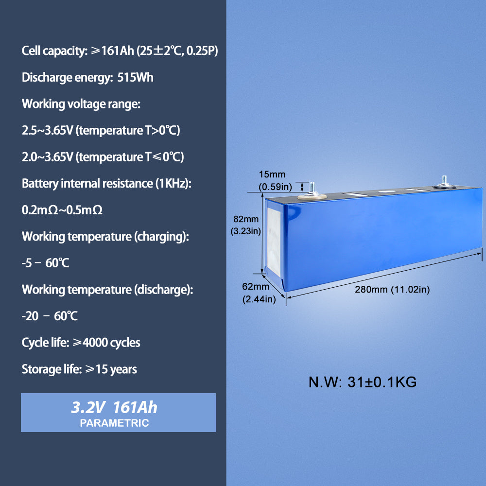 HAKADI Lifepo4 CATL 161Ah Batteries Cycle life 6000+ Rechargeable Cells For RV EV Home Solar enery
