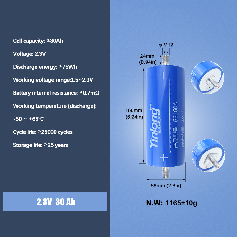 LTO Battery For sale Yinlong 30ah LTO 66160 10C 25000 cycle life Car audio battery
