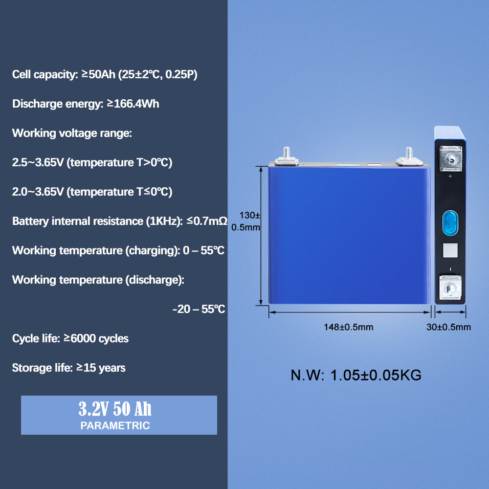 HAKADI LiFePO4 EVE 3.2V LF50f Grade A Cells Brand New Rechargeable Battery For DIY 12V 24V 48V Power Supply Solar System