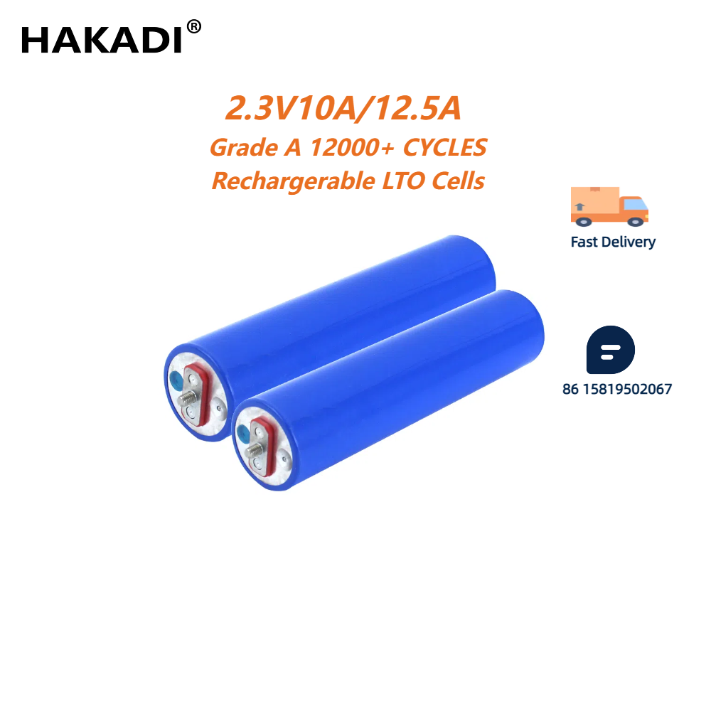 HAKADI 32145 2.4V10A LTO battery Original Grade A 12000 CYCLES 27C High Discharge DIY 6S 12V 13.8V 40AH LTO