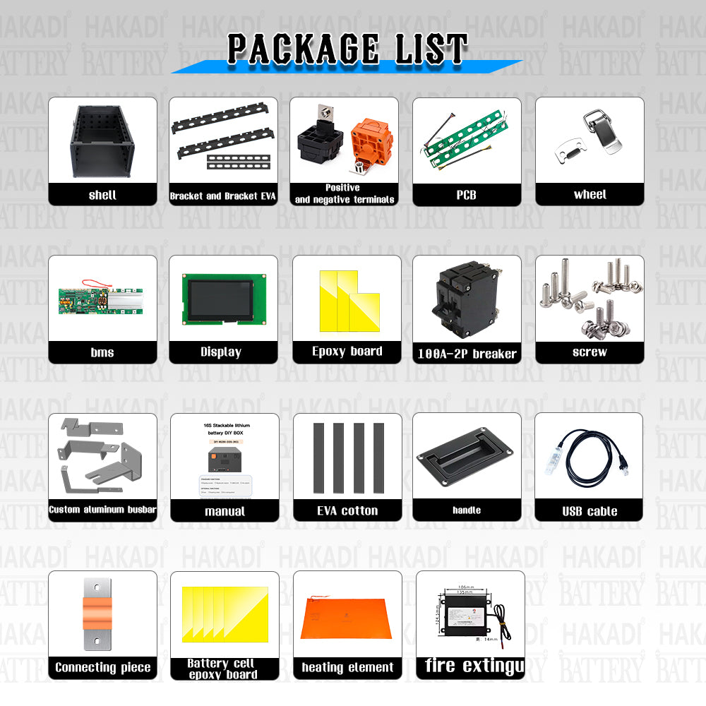 Wi-Fi Function Battery Case for 16s280 314A, with PACE BMS Wi-Fi Function 4.2'' lcd DIY for 48V PACK Home energy System