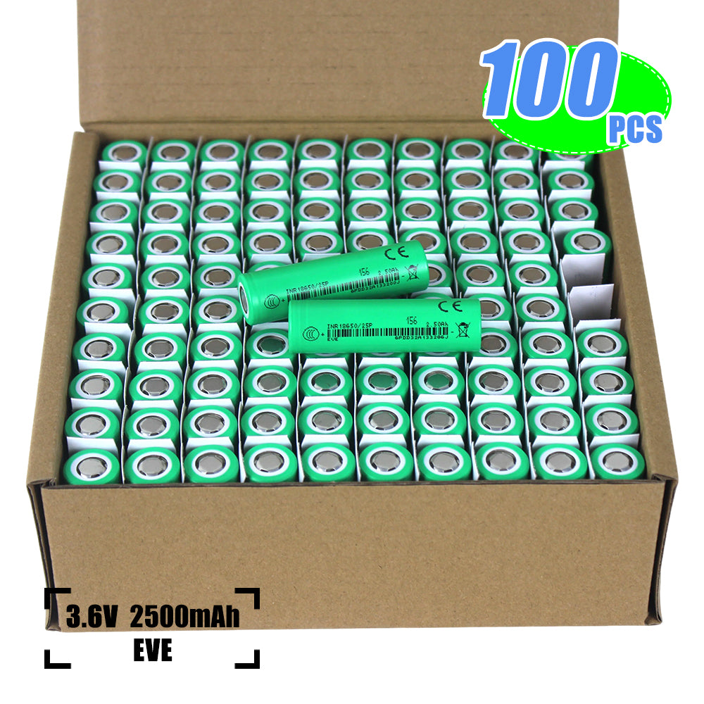 EVE INR/18650 25P 3.65V 2500mah-30A Max Li-ion NMC Power Cells