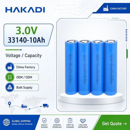 HAKADI Sodium ion 33140 3V 10Ah 3C Battery Na-ion Rechargeable Cell For Cars RV EV Electric Bicycle