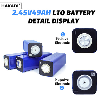 HAKADI LTO battery CTO 2.4V 49AH Grade A 60180 15C 735A High Current Power Battery!