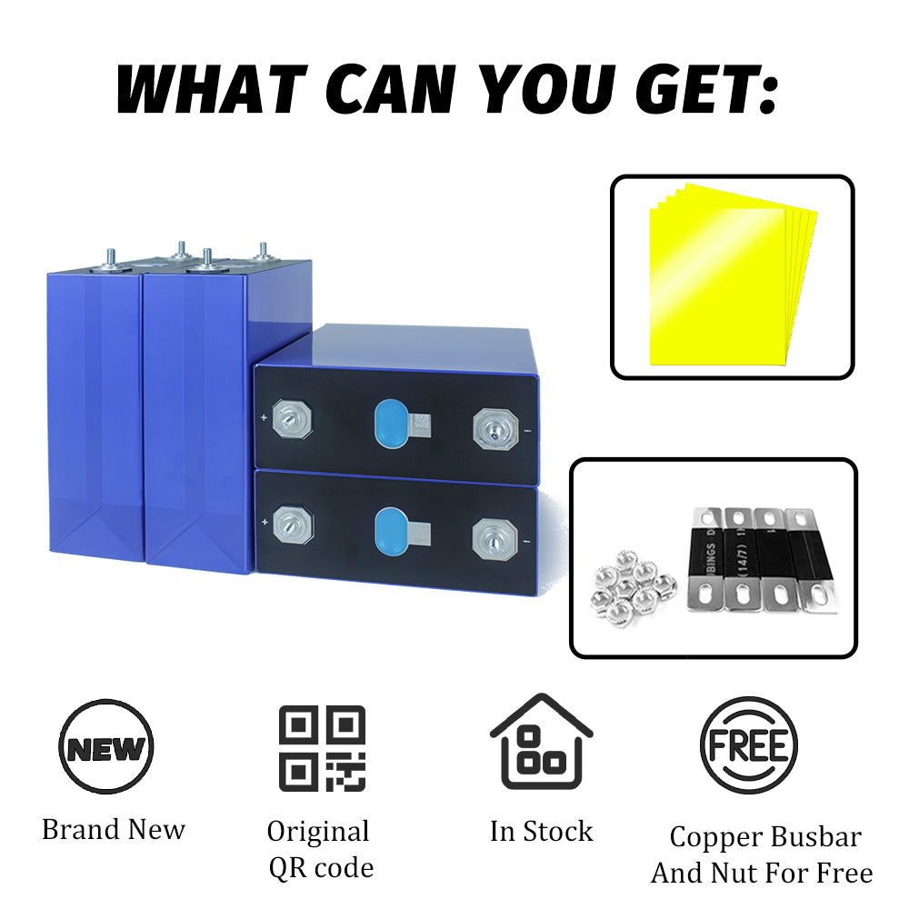 EVE MB31 3.2V 628AH LiFePo4 Cels Grade A, 8000 Cycles DIY 15-16kwh Home Energy Sytem