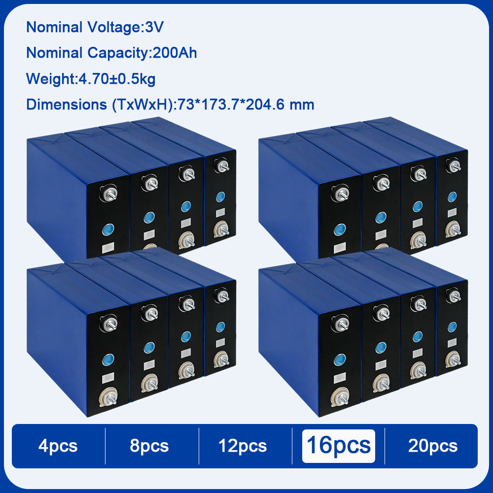 EU Stoc Sodium-ion Battery 3V200AH Cell 4000 Cycles 3C Power and Energy Cell Grade A for Low Temperature
