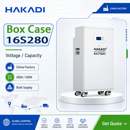 HAKADI 48V16S 280A 310A Vertical Type DIY BOX Kits Bluetooth BMS without batteries Easy to Install and move