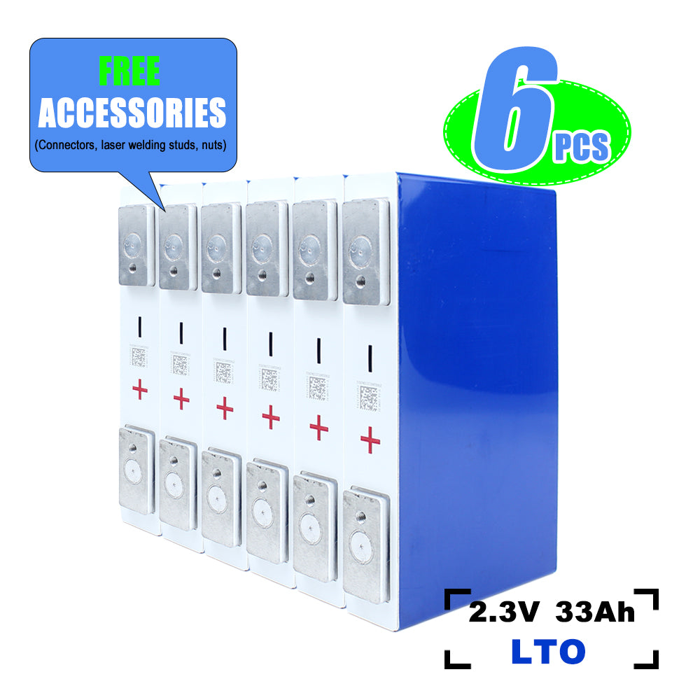 Yinlong 2.3V 33AH LTO Battery Prismatic Cells Grade A 30000 Cycles 10C