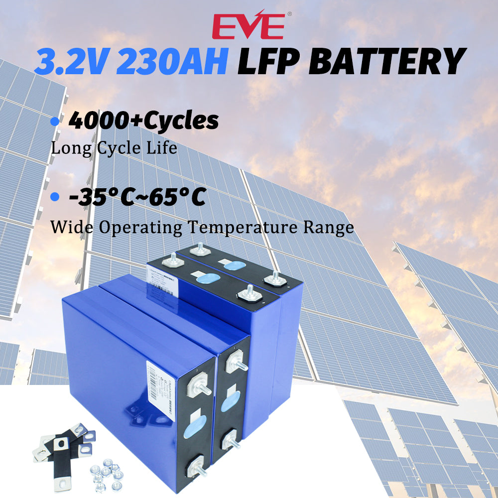 EVE 3.2v230Ah LiFePO4 Grade A Cell Rechargeable LFP Batteryfor Energy storage,Solar,RV,EV,