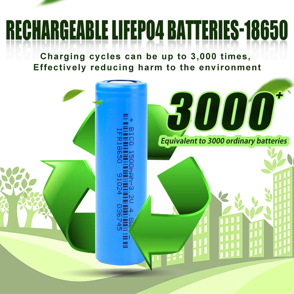 HAKADI Lifepo4 18650 3.2V 1500mah Rechargeable Battery Cell 3C-5C Discharge For DIY Battery Pack Kid Car