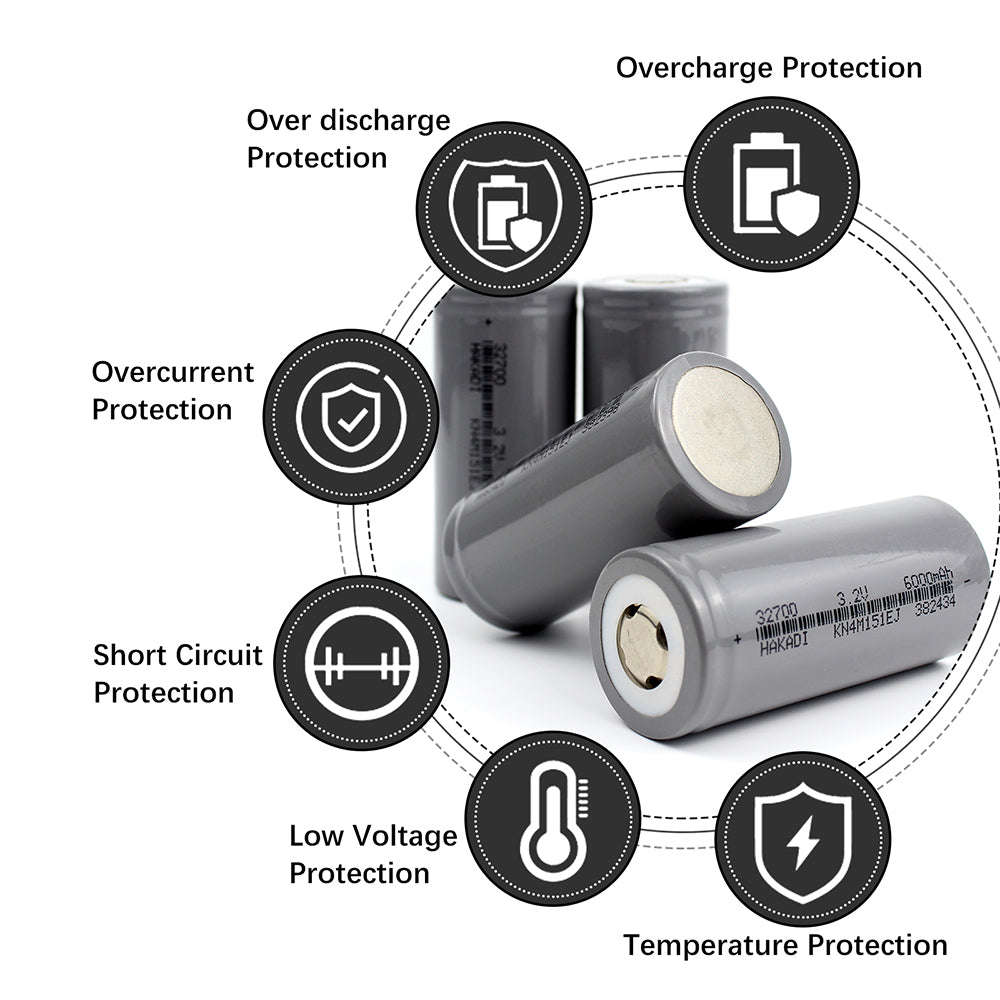 HAKADI 32700 Lifepo4 cells 3.2V 6000mAh Rechargeable Cylindrical DIY 12V 6A 12A 24A 18A pack ENergy Motor battery