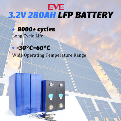 USA Stock EVE 3.2V 280K 304A LF280AH Lifepo4 BATTERY FOR Home Energy Storage