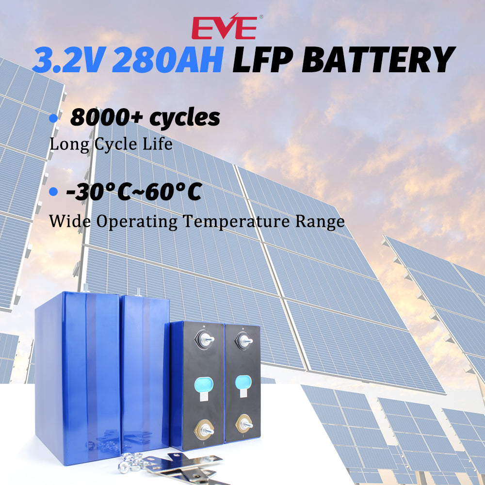 EVE LF280K V1 Grade A  Lifepo4 Cells  for 48V 51.2V 15Kwh Home Energy Hybrid Inverter Deye