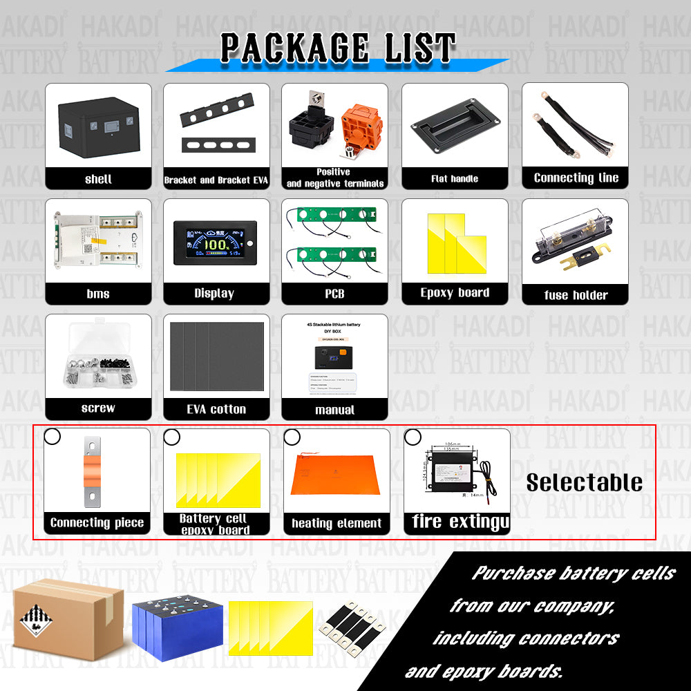 Free Shipping EU Stock: 4S628 mb56 Box kit with JK BMS 300A Active balance Suit for EVE MB56 LFP