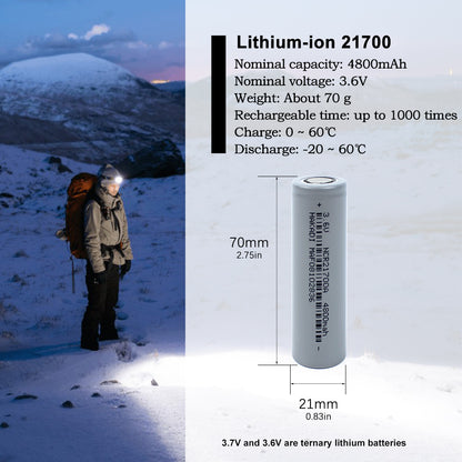 Shop now! HAKADI NMC 21700 3.7V 4800mAh LI-ion cells Grade A