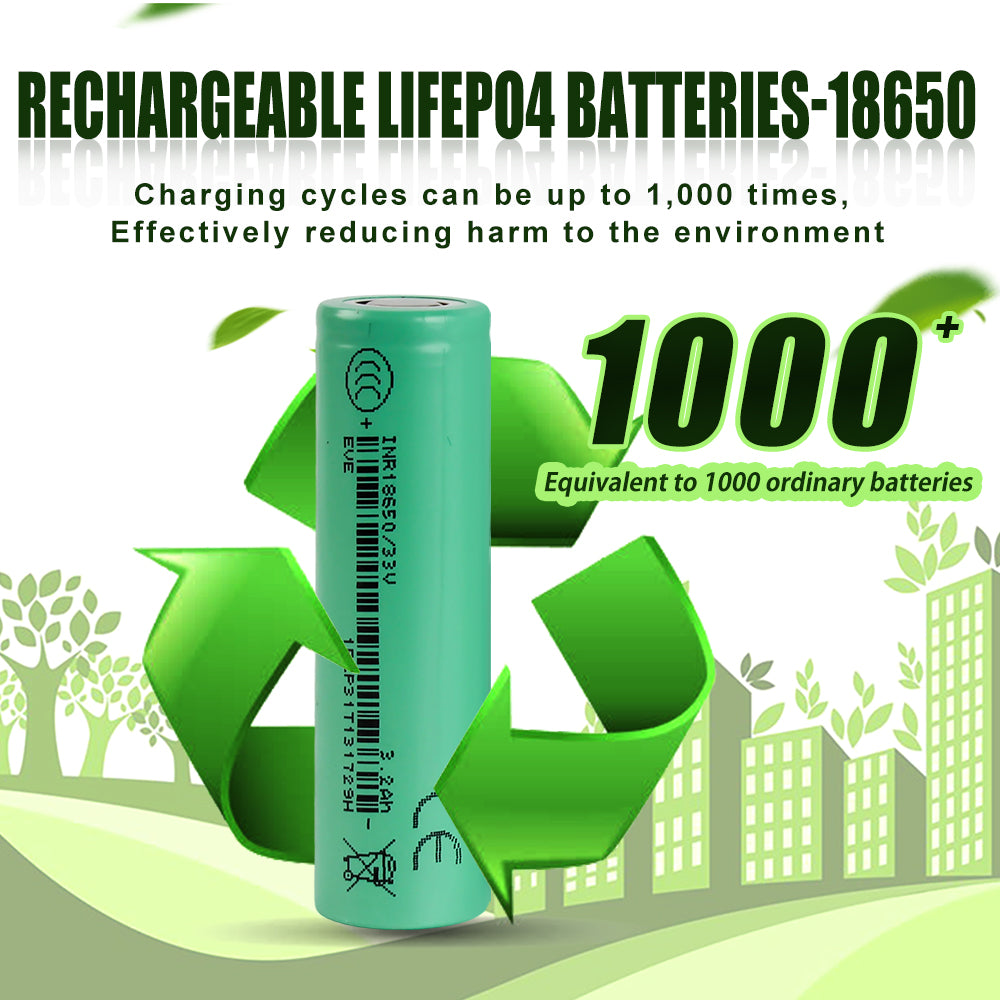 EVE INR/18650 33V 3.65V 3200mah-10A Max Li-Ion NMC Cells