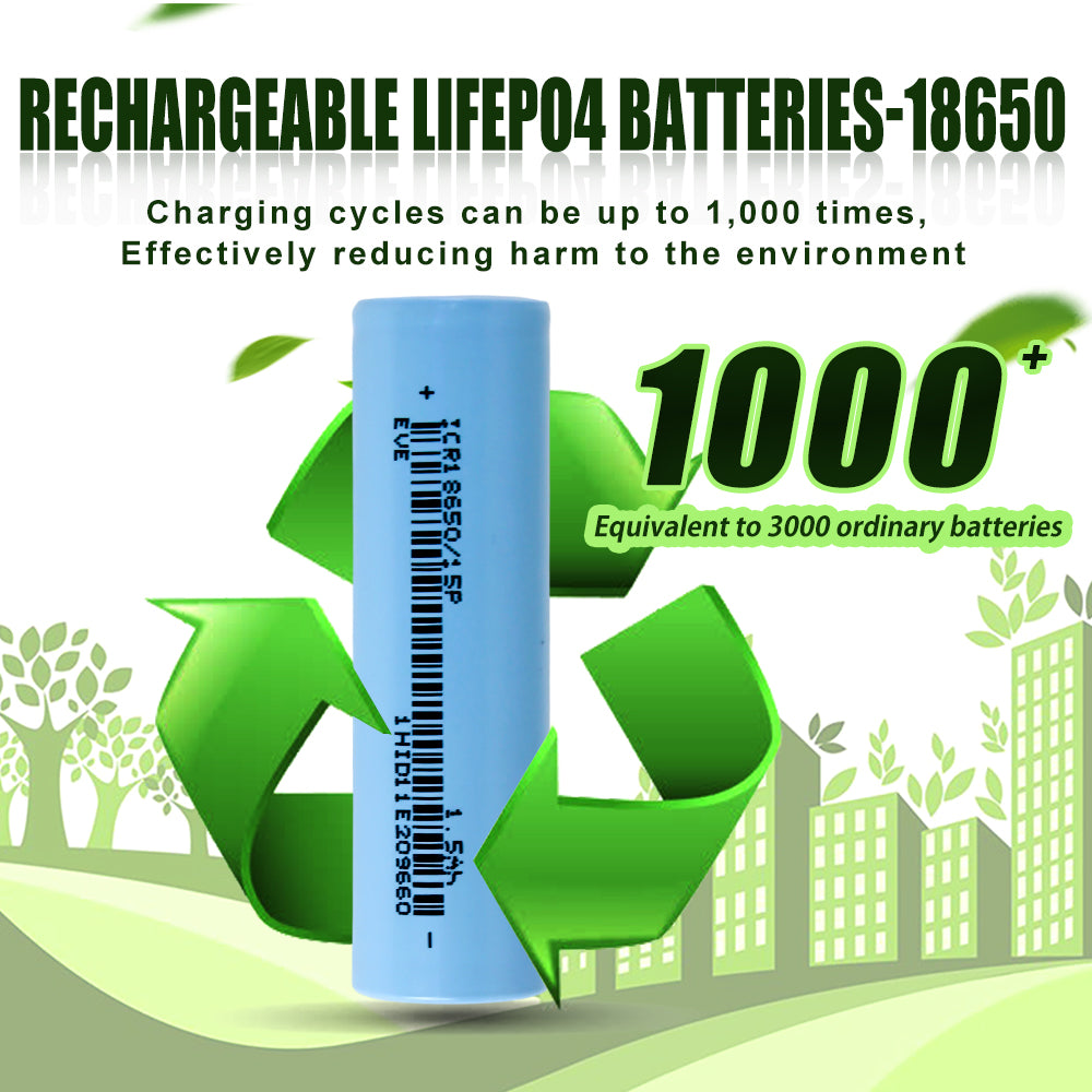 EVE ICR18650/15P 3.65V 1500mah-30A Max 18650 Li-ion Battery NMC Cells