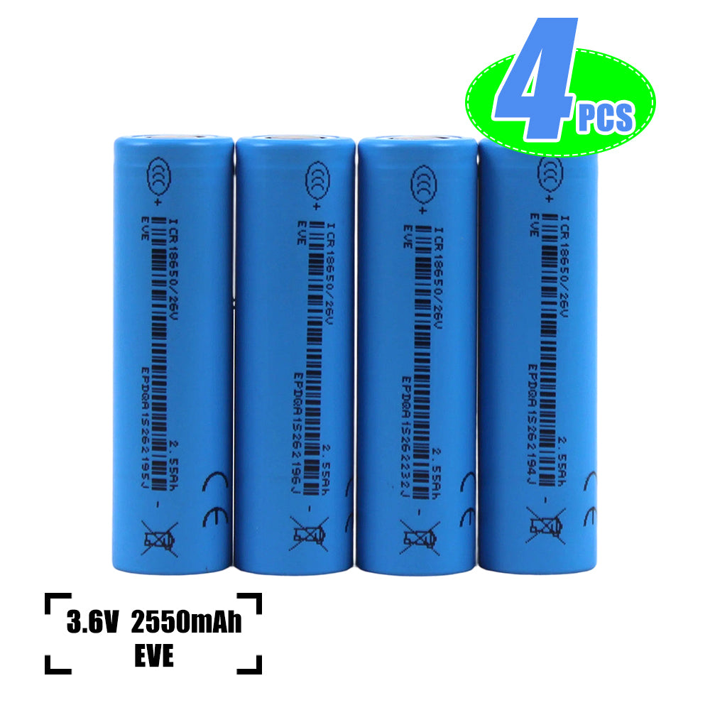 EVE INR/18650 26V 3.65V 2550mah-7.5A li-ion battery NMC Cells