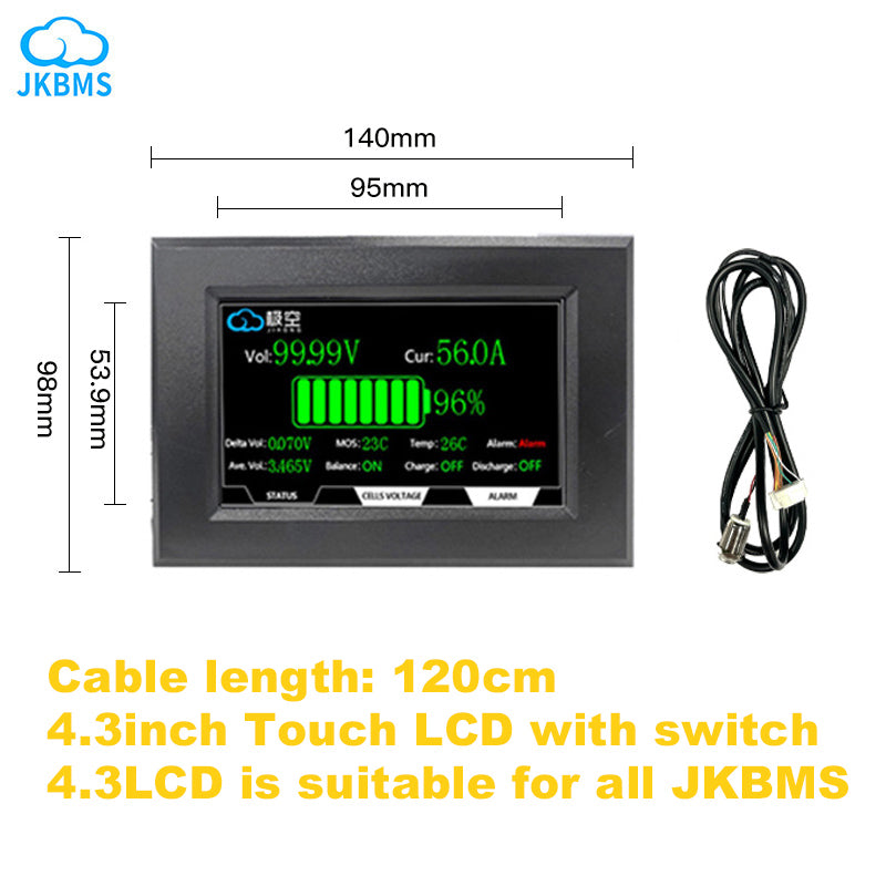 JK BMS 16S 150A 200A 48V Inverter Solar Battery with CAN/RS485 2A Active Balance for Lifepo4 Battery pack Home Energy Storage