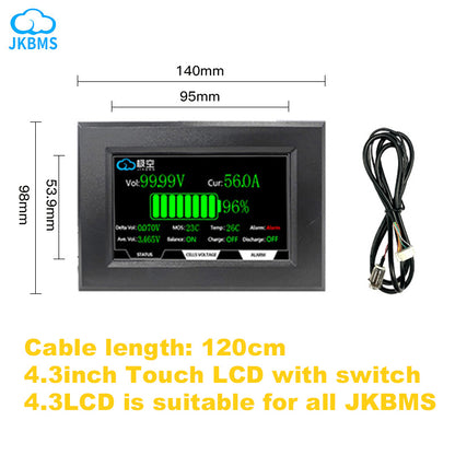 JK BMS 16S 150A 200A 48V Inverter Solar Battery with CAN/RS485 2A Active Balance for Lifepo4 Battery pack Home Energy Storage