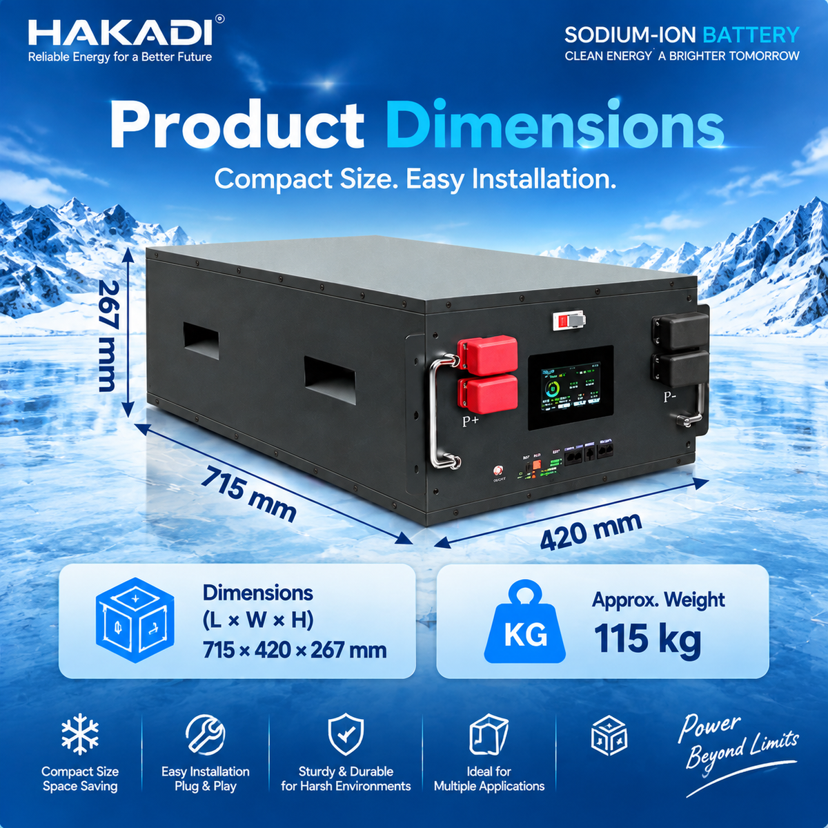 2026 NEW HAKADI Sodium Battery Pack 48V 10kwh 200A JK BMS Home Energy System 4000 Cycles