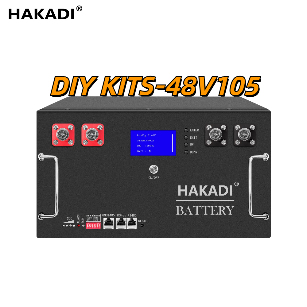 HAKADI 48V105A DIY BOX KITS With 16S 100A BMS CAN RS485 Good BOX for EVE LF105 lifepo4 DIY 5kwh Energy storage system