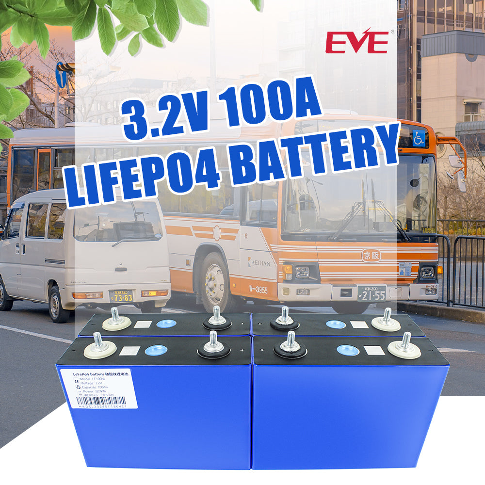 EVE LF100LA 3.2V 100LA lifepo4 Battery Grade A  Prismatic Rechargeable Cells for 12v 100A 24V 48V 5KWH