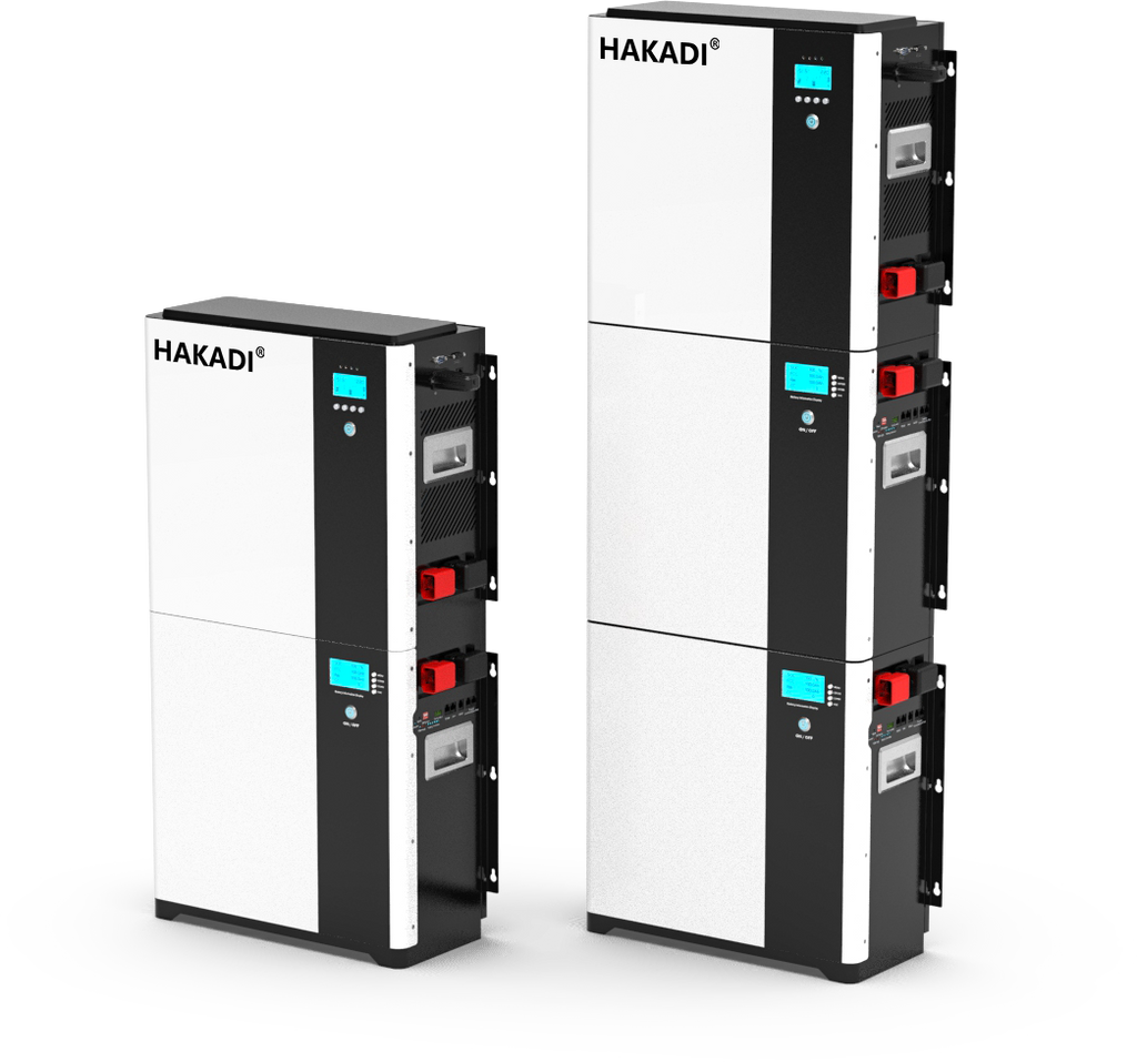 HAKADI 51.2V100A lifepo4 Battery 5Kwh 10kwh 15kwh with 5Kw Inverter AC Output 220V 230v Stackable & Wall Mounted Energy Storage Batteries