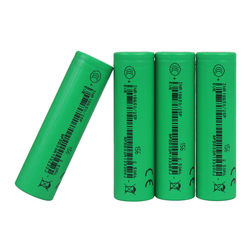 EVE INR/18650 25P 3.65V 2500mah-30A Max Li-ion NMC Power Cells