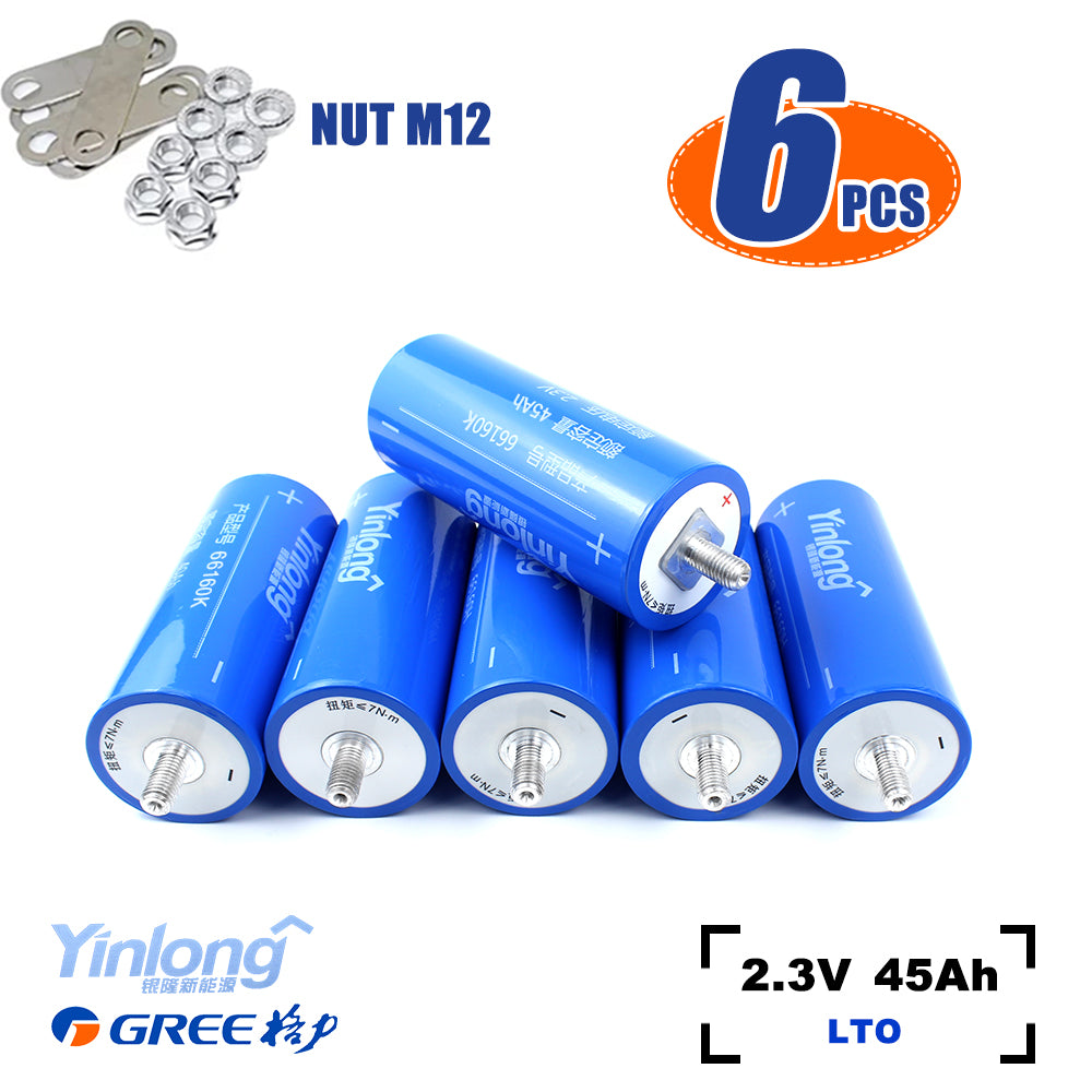 Yinlong 2.3v45ah LTO 66160 10C 25000 cycle life Car audio battery