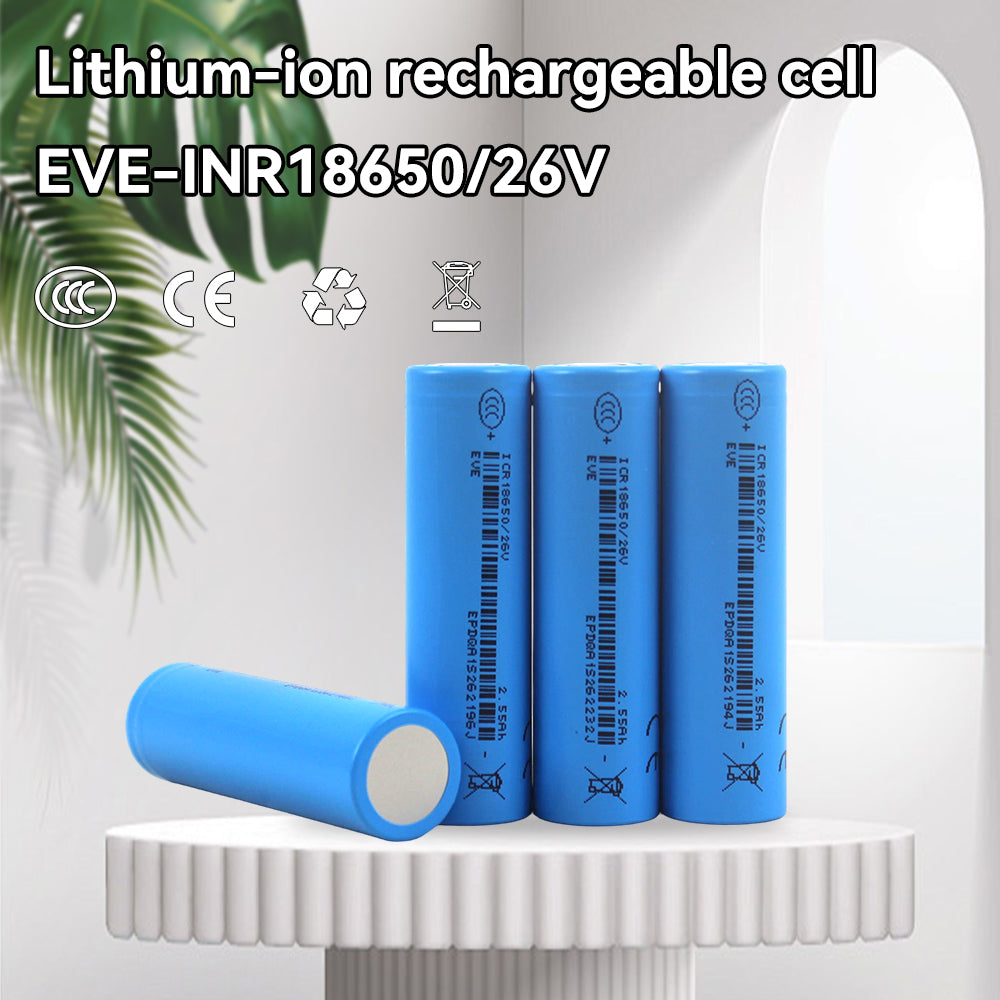 EVE INR/18650 26V 3.65V 2550mah-7.5A li-ion battery NMC Cells