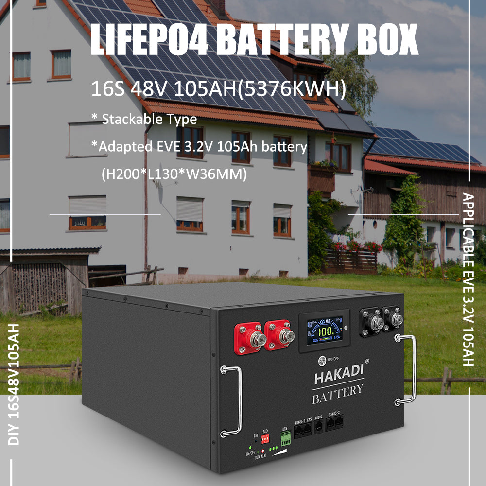 EU Stock! 16S105AH DIY BOX KITS With JK BMS 100A for EVE lf105ah Lifepo4 Battery System for Home Energy Storage