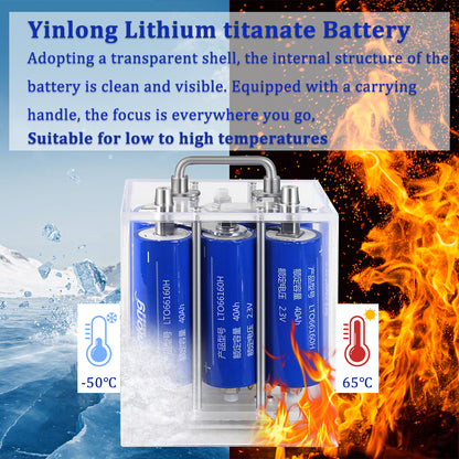 6S1P 40ah Yinlong LTO Battery 12V40AH 66160 With 5.5A Balancer for Car Audio EV Boat Engine Starting