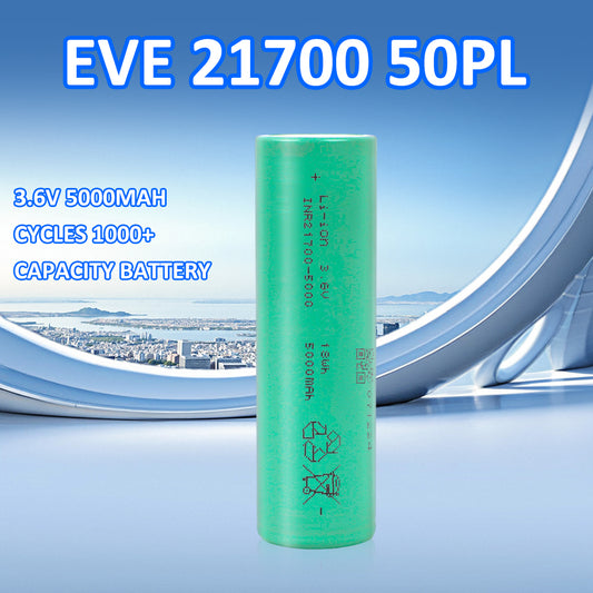 EVE INR21700/50PL 3.65V 4800mah-180A Max li-ion batteries NMC Cells