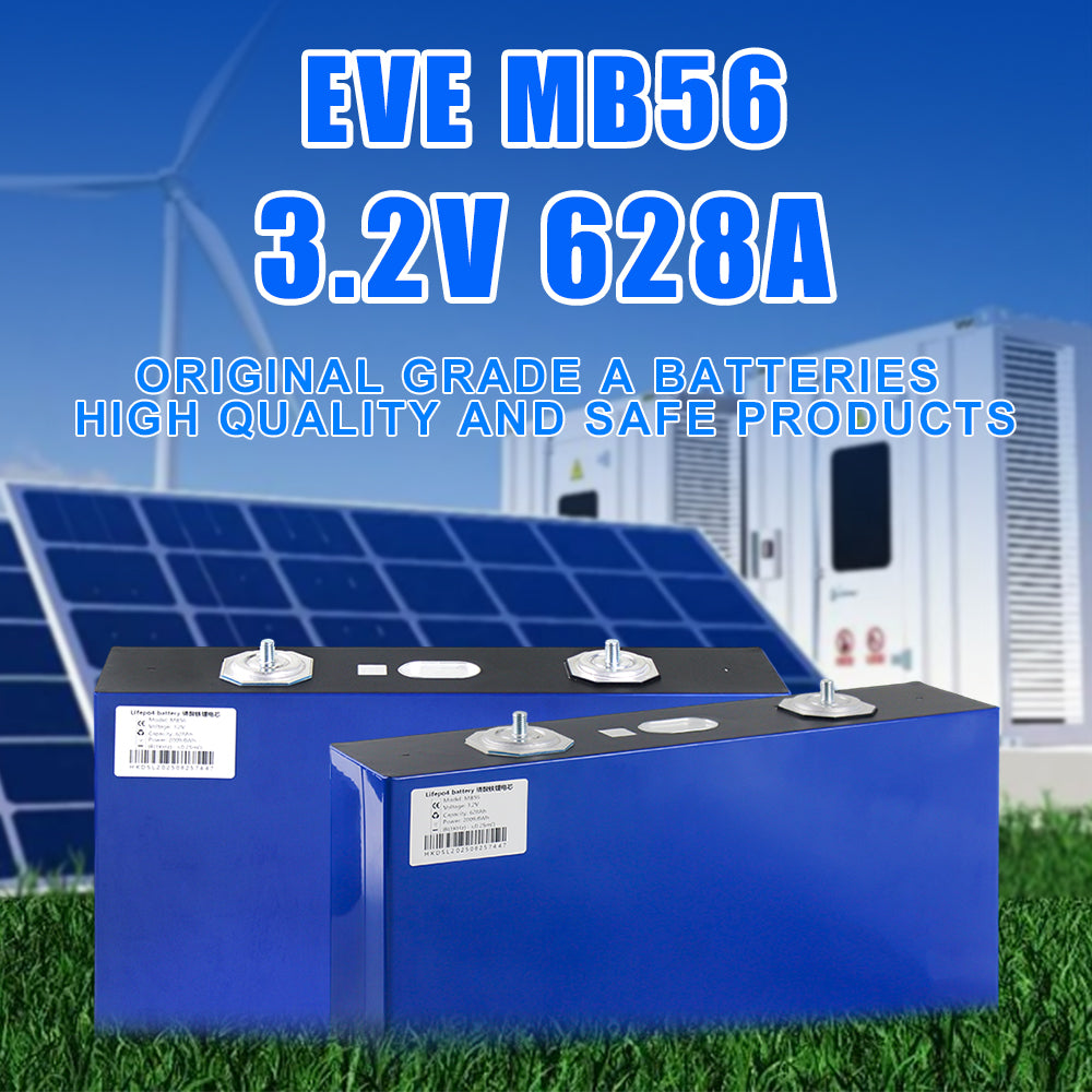 EVE MB56 LF628 3.2V 628AH LiFePo4 Cels Grade A, 8000 Cycles