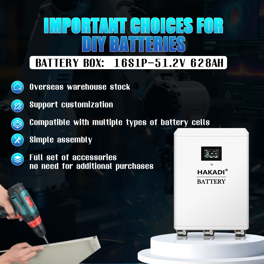 EU Stock: 16S628 Box Case with 300A JK BMS for 16Pcs EVE MB56